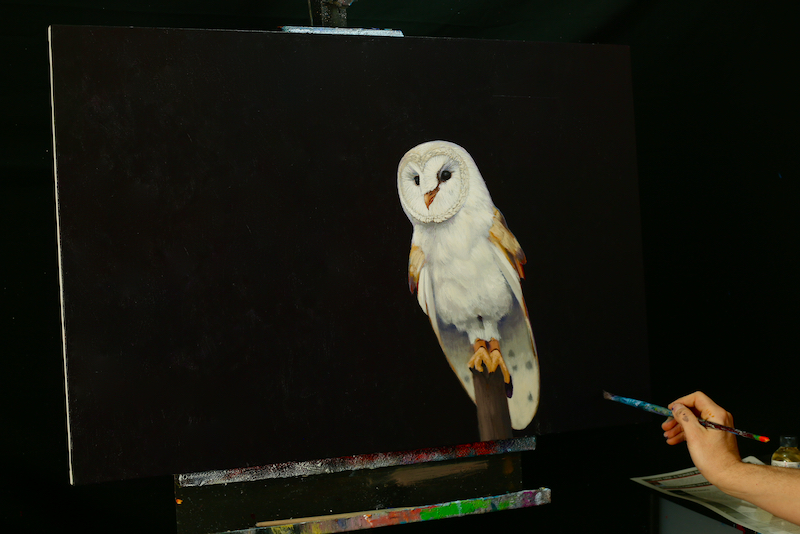 White Owl Night – An Acrylic Painting Lesson