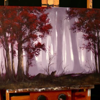 The Alizarin Forest - A Misty Forest Painting Lesson in Acrylic - ONLINE