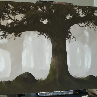 Finding My Center - Original Painting 18 X 36 - Acrylic