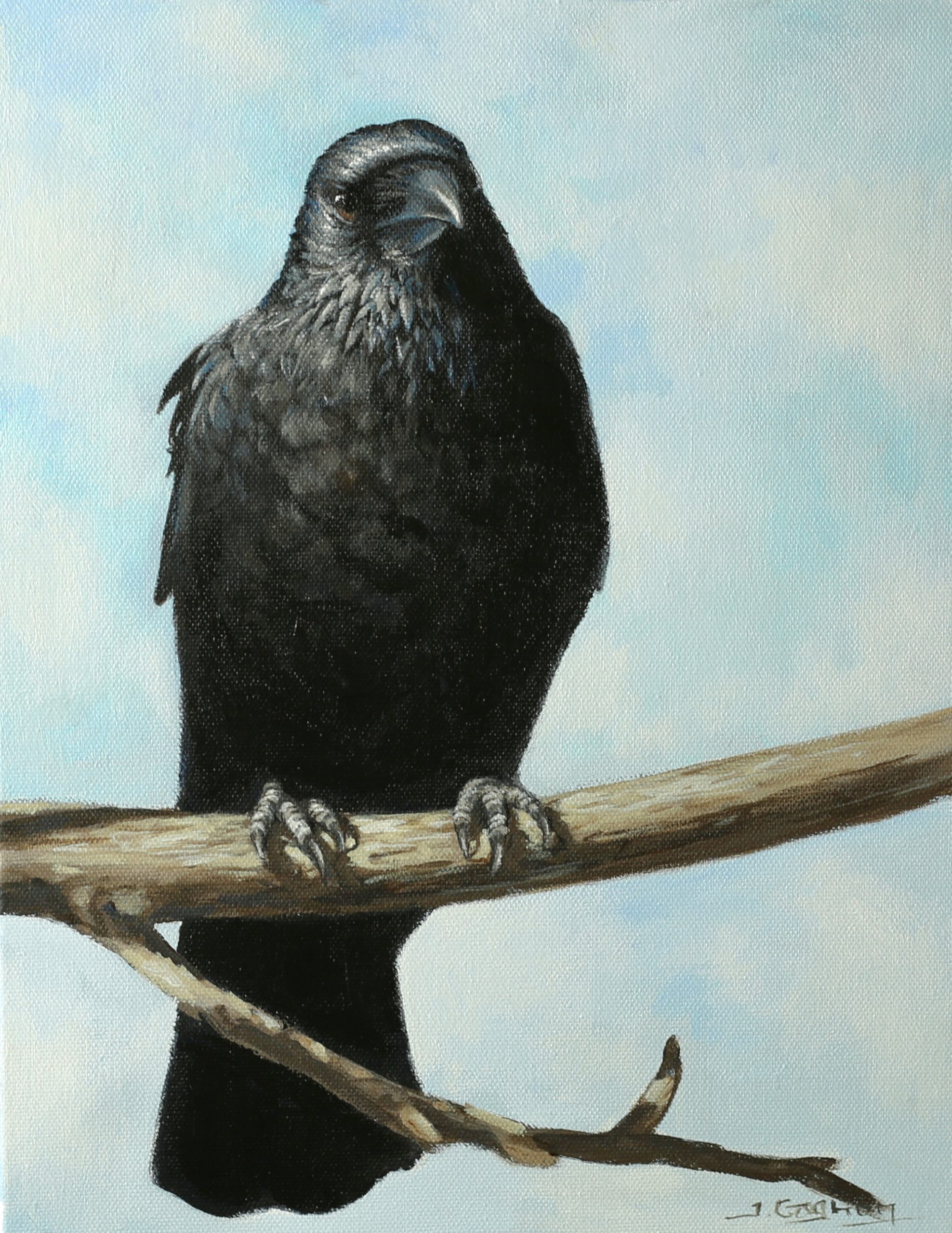 The Curious Raven – An Acrylic Painting Lesson