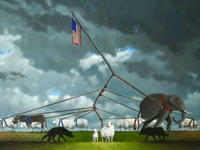 From Both Sides - LIMITED EDITION PRINT - 20 x 30 inch allegory landscape giclee by Tim Gagnon.