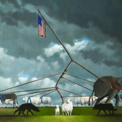 From Both Sides - LIMITED EDITION PRINT - 20 x 30 inch allegory landscape giclee by Tim Gagnon.