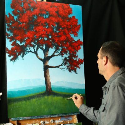 Red Tree Painting