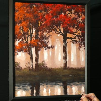 Along The Cool Water Stream - An Acrylic Painting Lesson ONLINE