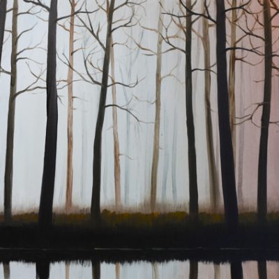 Misty Forest #2 In Oil - Bare Tree Forest Oil Painting Lesson