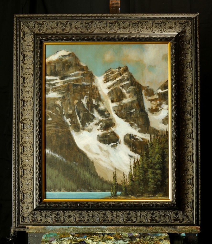 Moraine Lake Mountains - An online acrylic painting lesson | Tim Gagnon ...