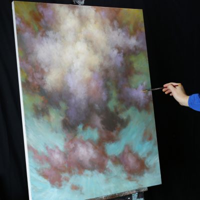 Birth of Clouds - Texture, Depth and Movement an Acrylic Painting Lesson