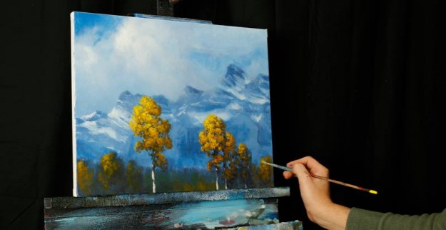 Mountain Aspen – An Acrylic Online Painting Lesson