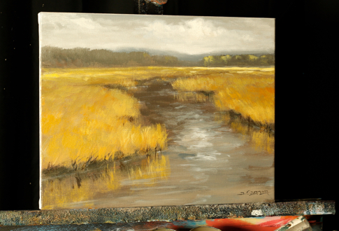 The Cloudy Stream – Acrylic Online Painting Lesson