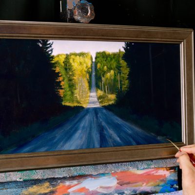 Up The Autumn Road - An Acrylic Painting Lesson Online