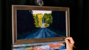 Up The Autumn Road  – Acrylic Painting Lesson