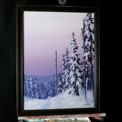 Taking The Snowy Road - An online acrylic painting lesson
