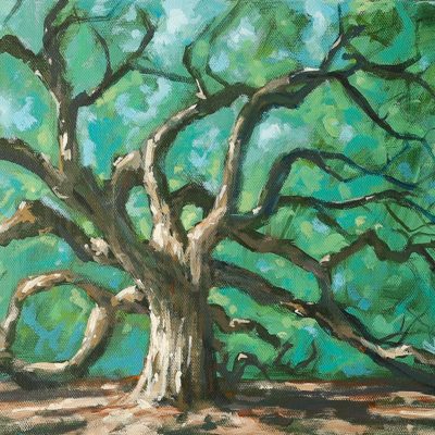 The Angel Oak - An ONLINE Acrylic Painting Lesson