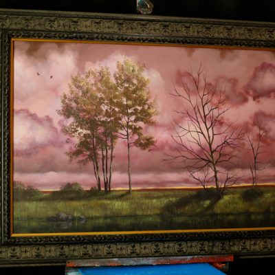 The Violet Setting Sky - An Acrylic Painting Lesson ONLINE