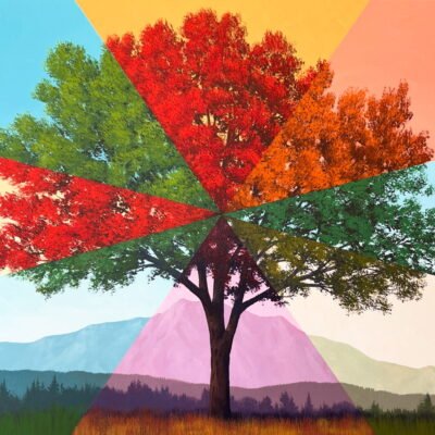Everything From The Center - LIMITED EDITION PRINT - 16 x 24 inch unique landscape artwork by Tim Gagnon.