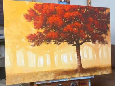 Fire In The Fall - an acrylic painting lesson