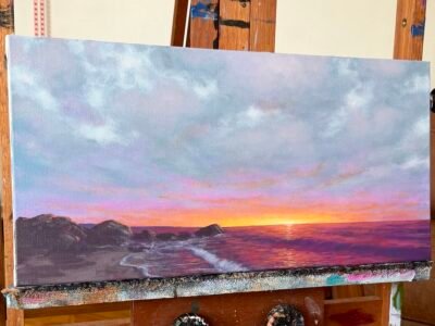 Last Beach Light - an acrylic painting lesson ONLINE