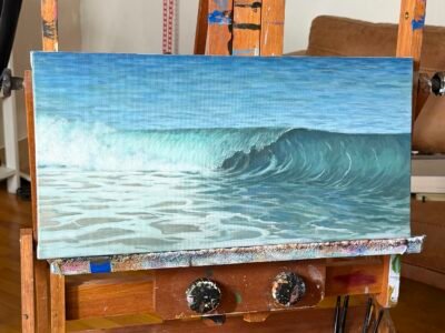 Cloudy Day Wave - an acrylic painting lesson