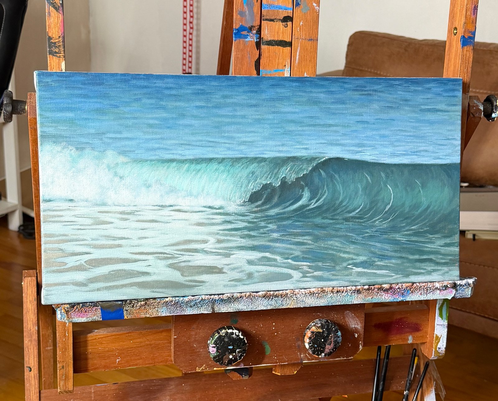 Cloudy Day Wave - an acrylic painting lesson on DVD