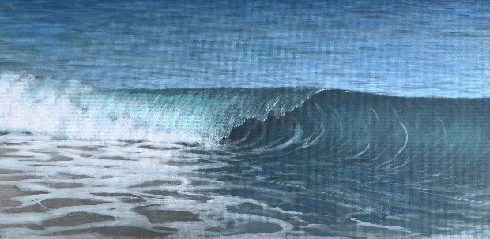 Wave at Sand Beach - original painting
