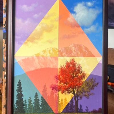 Flying Through Time - original acrylic painting