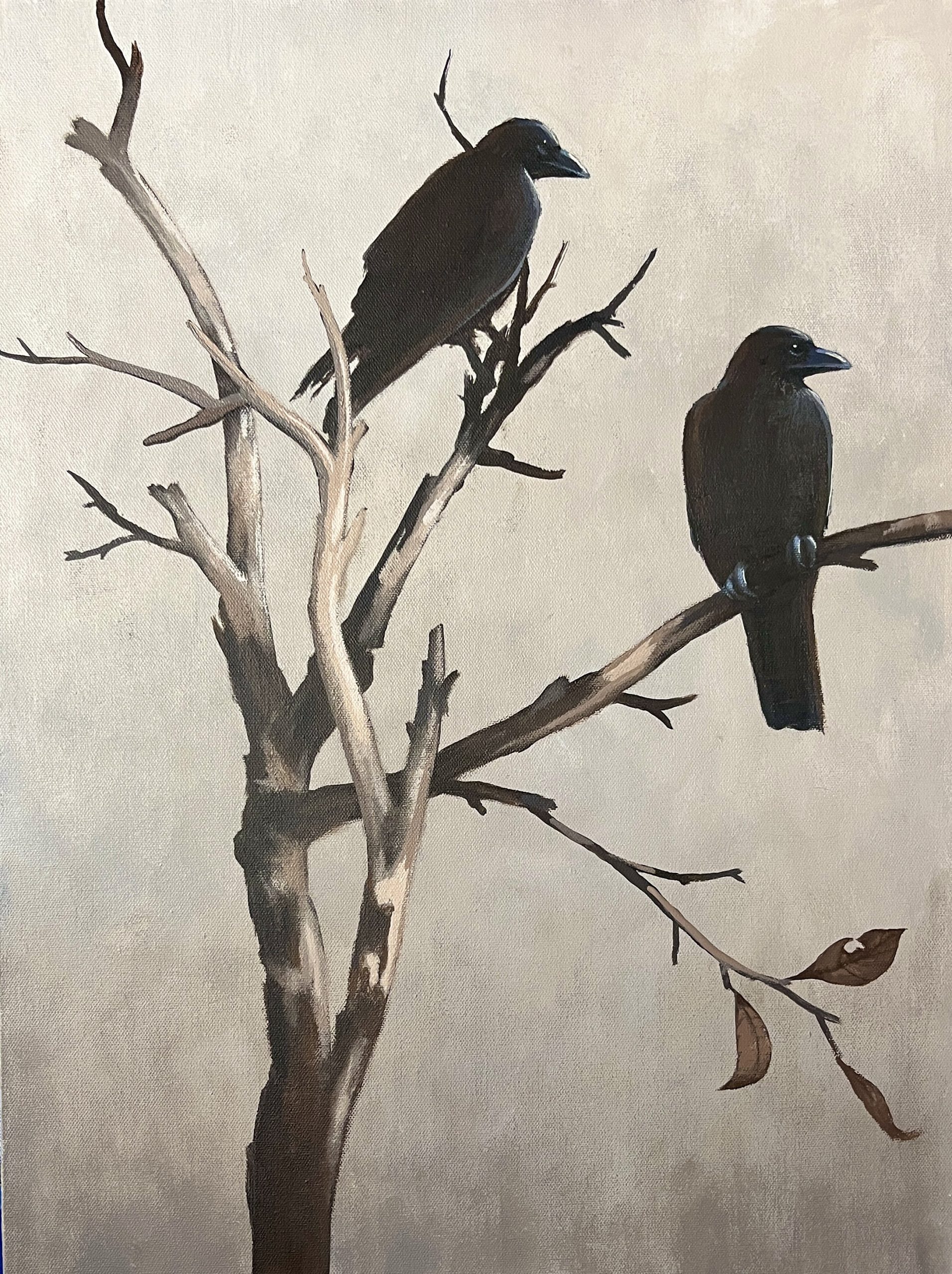 Perched Together – An Acrylic Painting Lesson