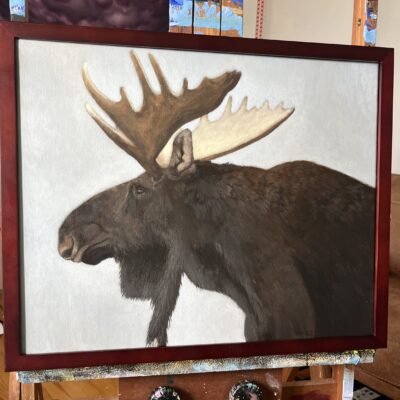 A Curious Moose - acrylic painting lesson on DVD