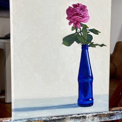 Flower in a Bottle - acrylic painting lesson