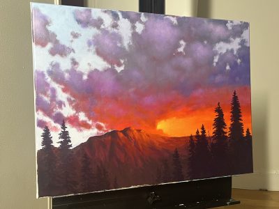 Glowing Mountains - acrylic lesson on DVD