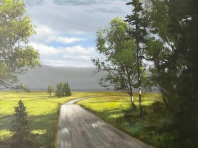 Through The Country Road - original acrylic painting