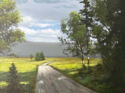 Through The Country Road - original acrylic painting
