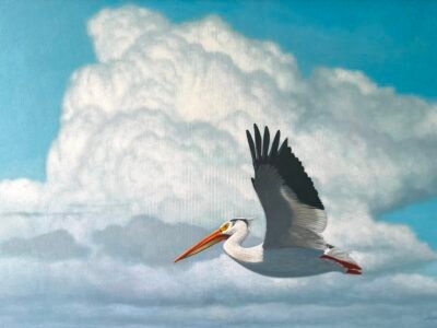 Flying Through Tall Ocean Clouds - An acrylic painting lesson online