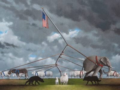 Pulling From Both Sides - An Original Painting