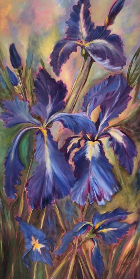Iris Fantasy - An Acrylic Painting Lesson by Filomena Irving | Tim ...