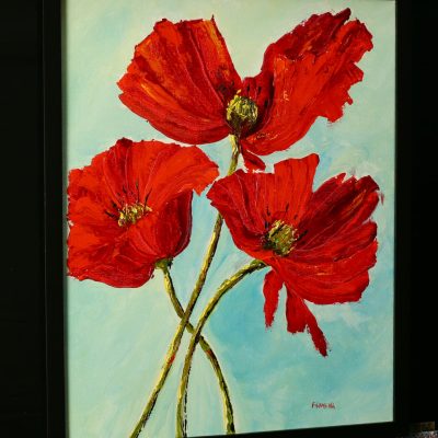 Palette Knife Poppies - Filomena Irving - Acrylic lesson on DVD